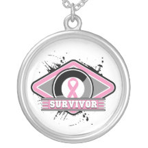 Breat Cancer Survivor Grunge Logo Jewelry