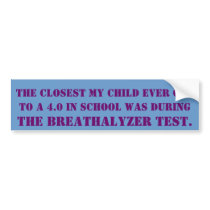 Breathalyzer Test bumper stickers