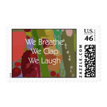 Breathe Clap Laugh Postage Stamp