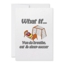 Breathe eat sleep soccer personalized announcement