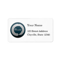 Breathe Enso Stitch Personalized Address Label