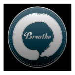 Breathe Enso Stitch Poster