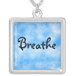 Breathe-sterling silver necklace
