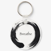 Breathe with Enso symbol keychains by livingzen Breathe with Enso symbol keychains
