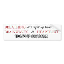 Breathing - Bmpr Stkr - Black/Red Bumper Sticker