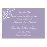 Breathless Dusty Lavendar MIni Save The Date Cards Business Card Template