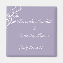 Breathless Dusty Lavendar Wedding Magnets