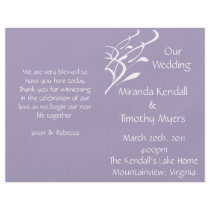 Breathless Dusty Lavendar Wedding Programs Flyers