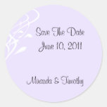Breathless/Lightly Lavendar Save The Date Seals Stickers