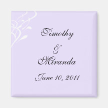 Breathless Lightly Lavendar Wedding Magnets