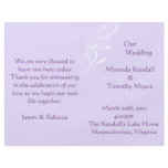 Breathless Lightly Lavendar Wedding Programs Flyer