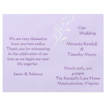 Breathless Lightly Lavendar Wedding Programs Flyer