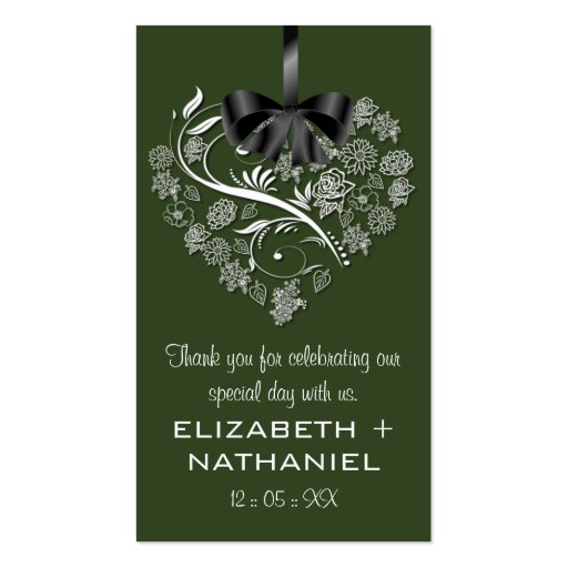 Breathless Wedding Favor Biz Favor Tag-forest Business Card Templates (front side)