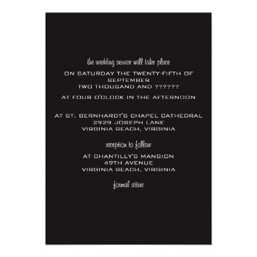 Breathless Wedding Invitation--midnight