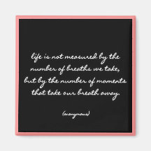 "Breaths" Quote Magnet