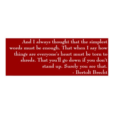 Brecht Poem Posters by katiesmall
