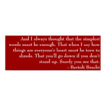 Brecht Poem posters