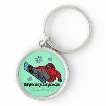 Breckenridge Colorado snowboarder shred keychain