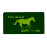 Bred to Run, Bound to Win (Running Horse) Custom Shipping Labels