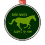 Bred to Run, Bound to Win (Running Horse) Christmas Tree Ornaments