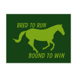 Bred to Run, Bound to Win (Running Horse) Post Card