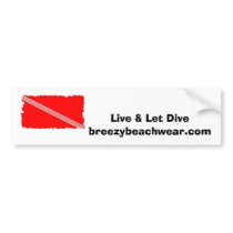 Breezy Beach Wear Scuba Logo - Dive bumper stickers by breezybeachwear Breezy Beach Wear Scuba Logo - Dive bumper stickers