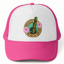Breezy Beach Wear Tiki God Logo hats