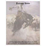 Breezy Riding by WHD Koerner, Vintage Rodeo Cowboy Personalized Letterhead