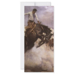 Breezy Riding by WHD Koerner, Vintage Rodeo Cowboy Rack Card Template