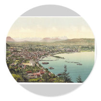 Bregenz from "Haggen", Tyrol, Austro-Hungary rare Round Stickers