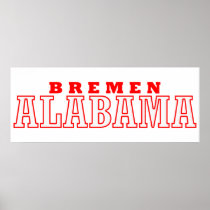 Bremen, Alabama City Design Print