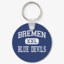 Bremen - Blue Devils - High - Bremen Georgia keychains