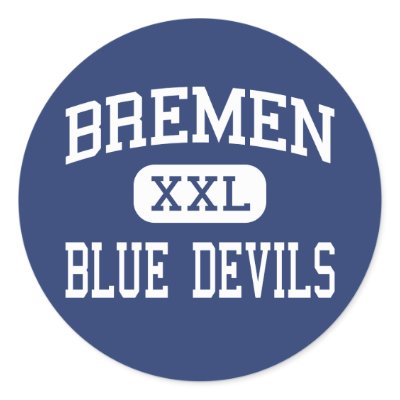 Bremen - Blue Devils - High - Bremen Georgia Sticker by customteamsportswear