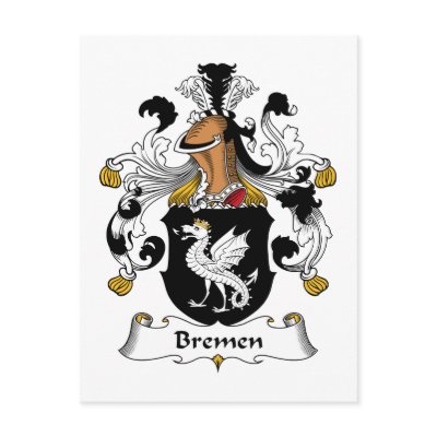 Bremen Family Crest Post Cards by coatsofarms