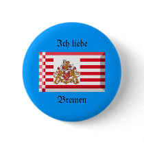 Bremen Flag Gem Pinback Buttons