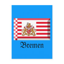 Bremen Flag Gem postcards by Vexillophile Bremen Flag Gem postcards
