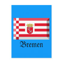 Bremen Flag Gem postcards by Vexillophile Bremen Flag Gem postcards