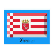Bremen Flag Gem postcards by Vexillophile Bremen Flag Gem postcards