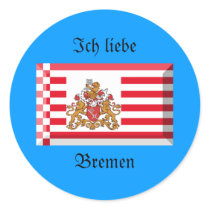 Bremen Flag Gem Round Sticker