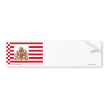 Bremen Flag with Greater Arms bumper stickers by Vexillophile Bremen Flag with Greater Arms bumper stickers