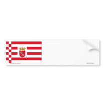 Bremen Flag with Lesser Arms bumper stickers by Vexillophile Bremen Flag with Lesser Arms bumper stickers