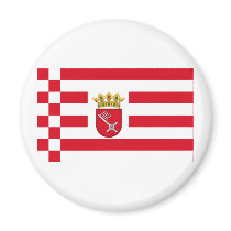 Bremen Flag with Lesser Arms magnets by Vexillophile Bremen Flag with Lesser Arms magnets