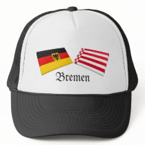 Bremen, Germany Flag Tiles hats by Vexillophile Bremen, Germany Flag Tiles hats
