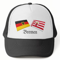 Bremen, Germany Flag Tiles hats by Vexillophile Bremen, Germany Flag Tiles hats
