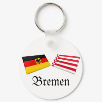 Bremen, Germany Flag Tiles keychains