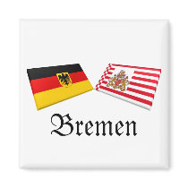 Bremen, Germany Flag Tiles magnets