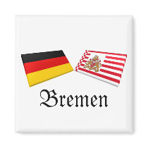 Bremen, Germany Flag Tiles Fridge Magnets