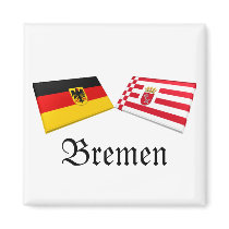 Bremen, Germany Flag Tiles magnets