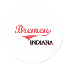 Bremen Indiana City Classic Round Sticker