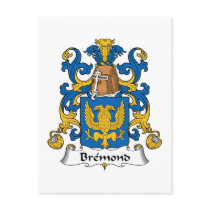Bremond Family Crest postcards by coatsofarms Bremond Family Crest postcards